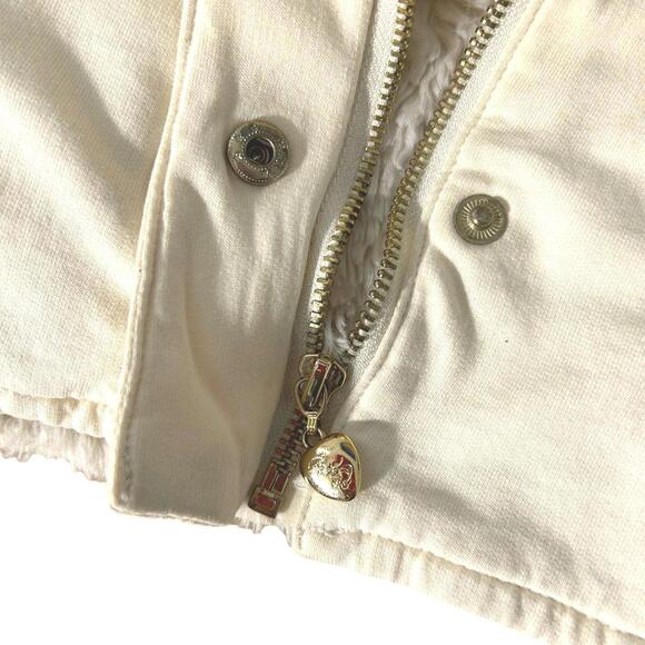 Twisted Heart Vintage Women's (P) Cream Shearling Collar 90s Jacket Zip-Up - Picture 7 of 9